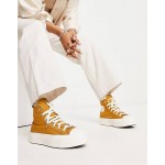 Converse Chuck Taylor All Star Lift Hi platform trainers in gold