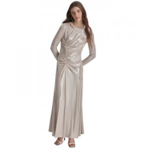 Womens Ruched Cutout Gown