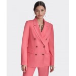 Petite Notched Collar Double Breasted Blazer
