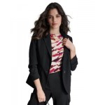 Petite Single-Button Ruched-Sleeve Blazer