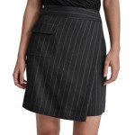 Womens Asymmetric Striped Mini Skirt