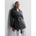 FAUX LEATHER SHORT TRENCH