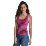 Womens Striped Ribbed Knit Tank Top