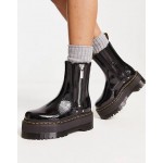 Dr Martens 2976 Max quad chelsea boots in distressed black patent