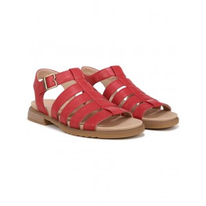 A Ok Flat Sandal Heritage Red Smooth
