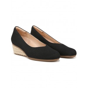 Be Ready Wedge Pumps Black Fabric