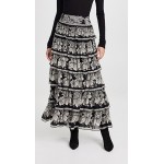 Pasley Bloom Black Tiered Skirt