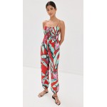 Red Summer Foliage Jumpsuit