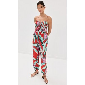 Red Summer Foliage Jumpsuit