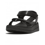 Surff Adjustable Leather Back-Strap Sandals All Black