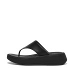 Leather Flatform Toe-Post Sandals