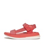 Two-Tone Sports-Webbing/Leather Back-Strap Sandals