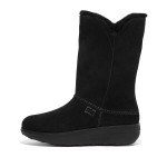 Shearling-Lined Suede Calf Boots