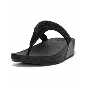 Womens FitFlop Lulu Crystal Embellished Toe-Post Sandals
