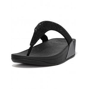 FitFlop Lulu Crystal Embellished Toe-Post Sandals