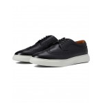 Premier Wing Tip Lace-Up Sneaker Black Smooth/White Sole