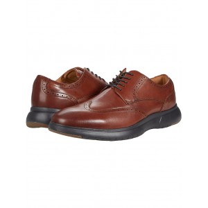 Dash Wing Tip Sneaker Sole Oxford Cognac Smooth Leather/Brown Sole