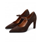 Athena Pointed Toe Mary Jane Pumps Seal Brown Suede