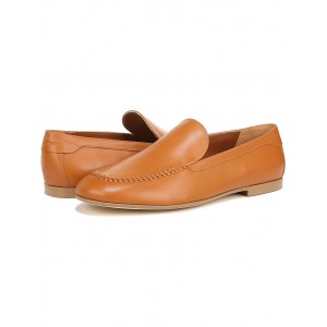 Flexa Gala Slip-On Flat Loafers Tan Brown Leather