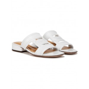 Marina Fashion Slide Sandals White Leather