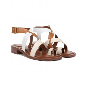 Ina Strappy Sandals Ivory White/Tan Leather