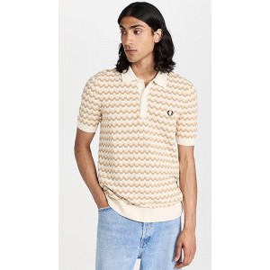 Boucle Jacquard Knitted Polo