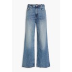 Faded high-rise wide-leg jeans