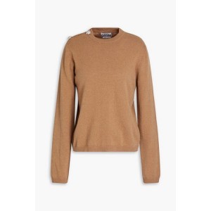 Button-embellished cashmere sweater