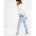 High Rise Destructed 90s Original Straight Jeans