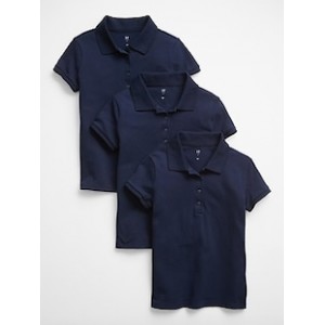 Kids Uniform Stretch Pique Polo Shirt (3-Pack)