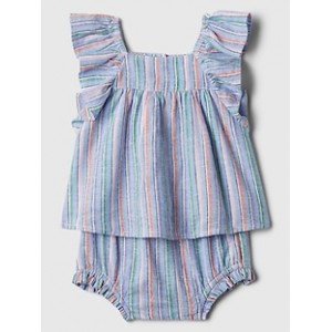 Baby Linen-Blend Two-Piece Outfit Set