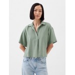 Relaxed Gauze Popover Top