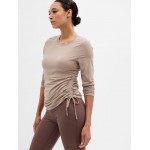 GapFit Brushed Jersey Ruched Top