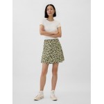 Print Tie-Waist Mini Skirt