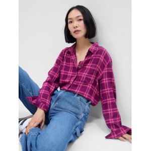 Relaxed Plaid Flannel Easy Shirt