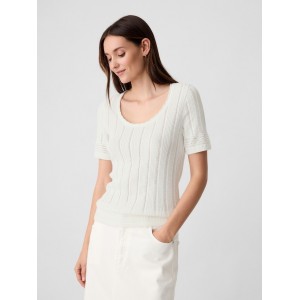 Fitted Elbow Sleeve Sweater Top