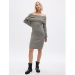 Off-Shoulder Mini Sweater Dress