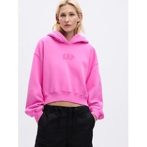 Arch Logo Cropped Hoodie
