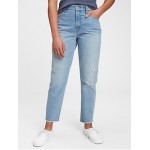 Teen Distressed Sky High-Rise Mom Jeans