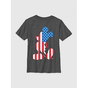 Kids Mickey Mouse American Flag Graphic Tee