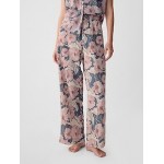 Crinkle Gauze Wide-Leg PJ Pants