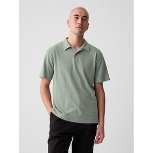 Linen-Cotton Polo Shirt