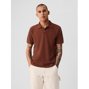 Washed Pique Polo Shirt