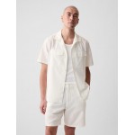 Linen-Cotton Utility Shirt