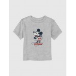 Toddler Mickey Mouse American Flag Fill Graphic Tee