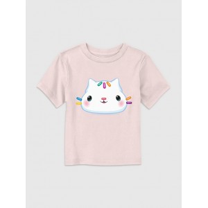 Toddler Gabbys Dollhouse Cakey Big Face Graphic Tee