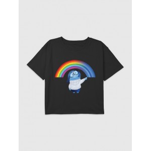 Kids Inside Out Sadness Rainbow Graphic Boxy Crop Tee