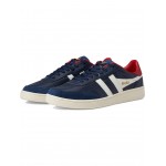 Contact Leather Navy/Off-White/Deep Red