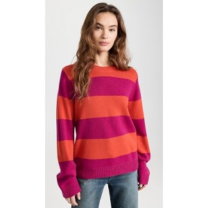Stripe Crew Cashmere Sweater