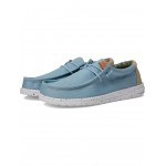 Wally Washed Canvas Slip-On Casual Shoes Blue